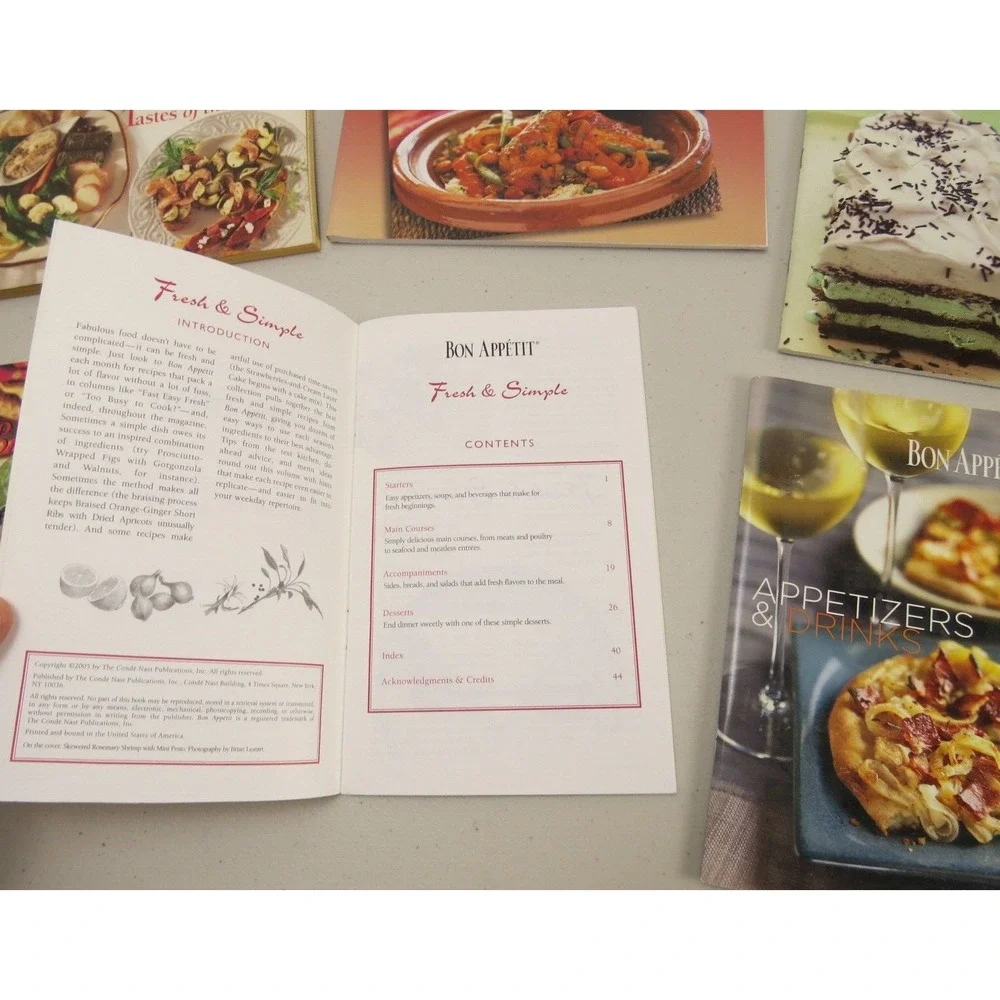 Bon Appetit lot cookbooks